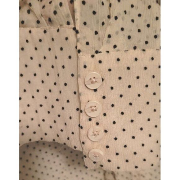 Jason Wu Collection Polka Dot Tie Neck Long Sleeve Silk Blouse Women's Size 10 - Picture 12 of 13